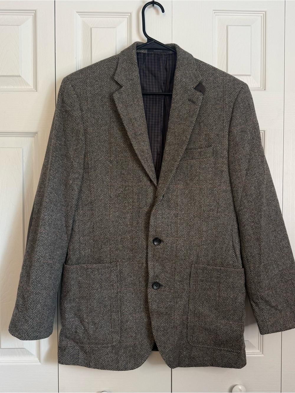 Joseph Abboud Men's Gray Herringbone Sport Coat